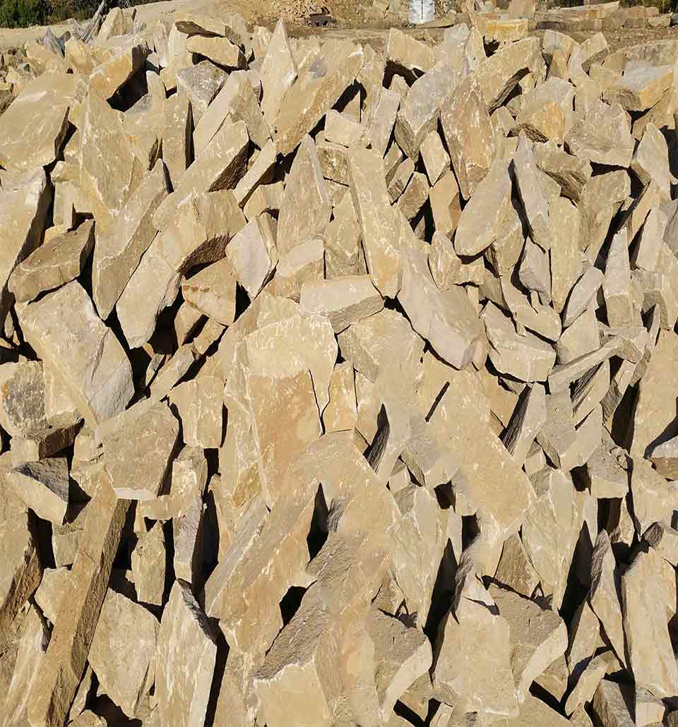 sandstone waste rubble